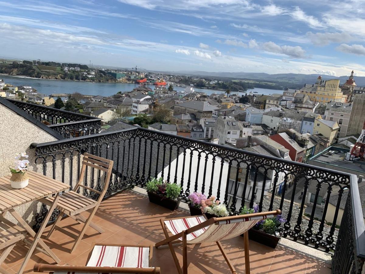 Moderno Piso Con La Mejor Terraza De Ribadeo Y Vistas Maravillosas Extérieur photo